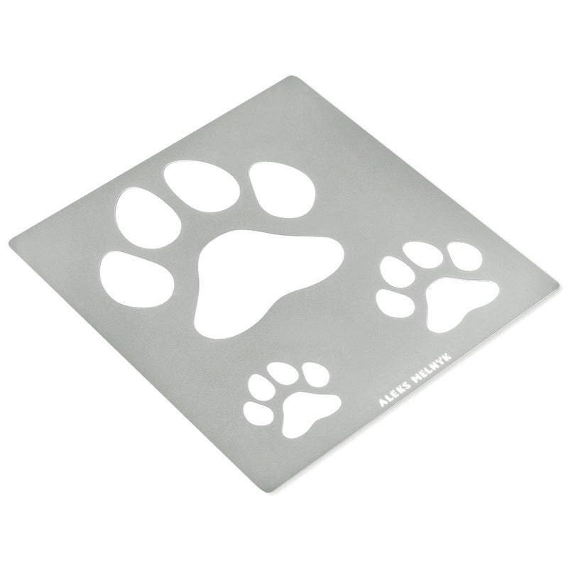 Aleks Melnyk No.61 Metal Stencils Paw Print for Painting on Wood, Tiger Print Stencil, Dog Paw, Puppy Paw, Small Cat Paw, Dog Footprint Stencils, Paw Print Stencel, Animal Paw - Image 4